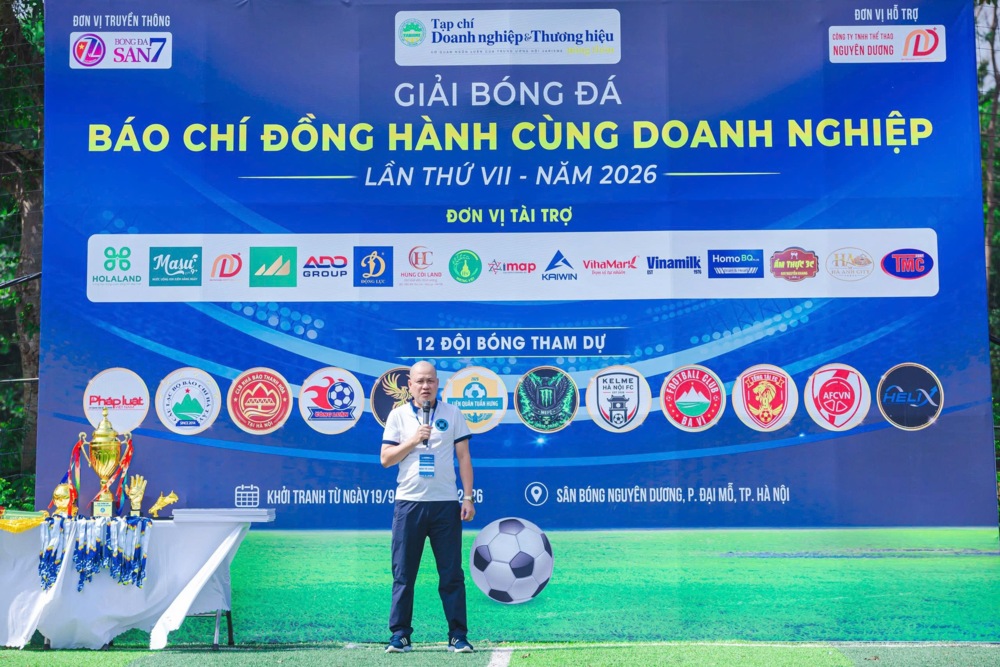Giải bóng đá "Báo chí đồng hành cùng Doanh nghiệp" lần thứ VII năm 2026: Khai mạc Giải bóng đá “Báo chí đồng hành cùng doanh nghiệp” lần VII – năm 2026
